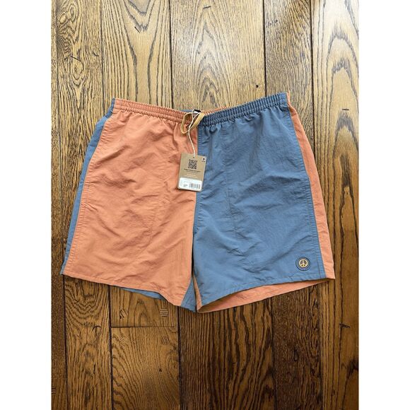 Patagonia Men’s 5” Baggies Shorts Peace Patch Utility Blue NWT Medium - Picture 1 of 6